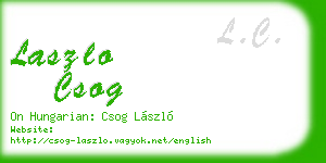 laszlo csog business card