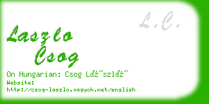 laszlo csog business card